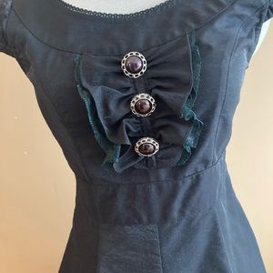 Beautiful Gothic Victorian style black lustre dress